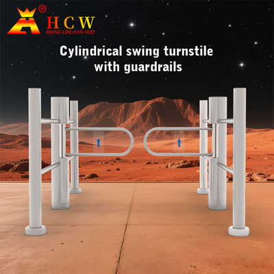 HCW Swing Security Gates Pedestrian Supermarket Entrance Turnstile Stainless Steel