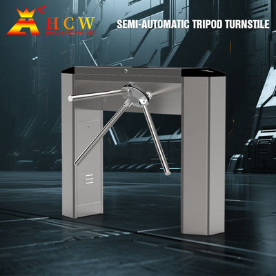HCW Mechanical Tripod Turnstile Barrier Supermarket Entrance And Exit Access Control
