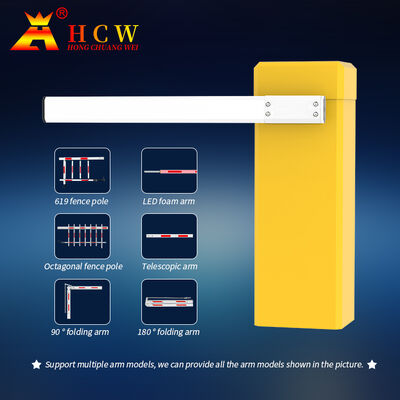 HCW Barrier Turnstile Gate with Customizable 2-6m Arm Cold Rolled Steel Housing and DC Brushless Motor for Secure Access Control