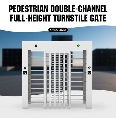 HCW 304 Stainless Steel Pedestrian Access Control Turnstile and 2400*1500*2300mm Full Height