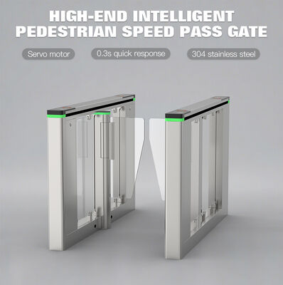 HCW Swing Barrier Turnstile features a 1600*120*980mm chassis, RS485/RS232 interface with  Swing Barrier Turnstile Automatic Gate