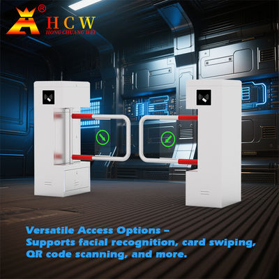 HCW RFID/IC Entrance Waist Height Turnstile Fingerprint Swing Barrier Gate Entrance