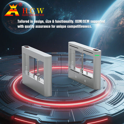 HCW 35-40명/분 스윙 게이트 안면 인식 턴스타일 100-240V 카드 리더 포함