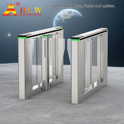 HCW Swing Barrier Turnstile Automatic Gate Controlled Access Adjustable Anti Smashing Office Security