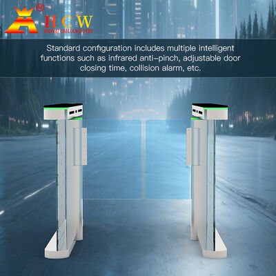 HCW Optical Barrier Turnstile Gate with 7-Pair Infrared Anti-Tailgating 40W DC Brushless Motor and ISO 9001/CE Certification